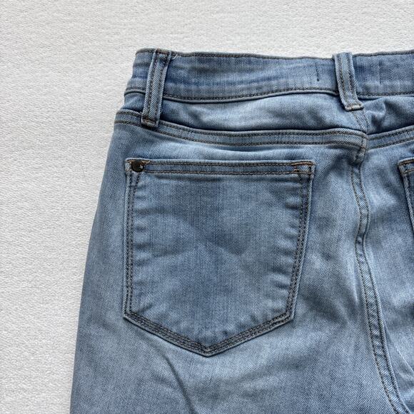 Judy Blue Jeans 7/28 Relaxed Fit Women Distressed Slimming Stretch Light Wash - Picture 11 of 12